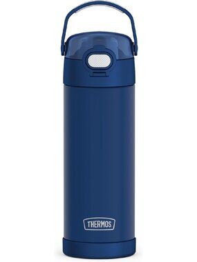 Insulated Stainless Steel Water Bottle 16oz with Wide Spout Lid - Navy Blue